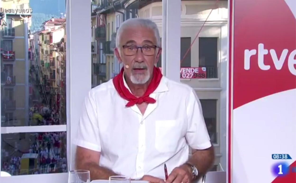 Javier Solano, un mítico de los Sanfermines de TVE.