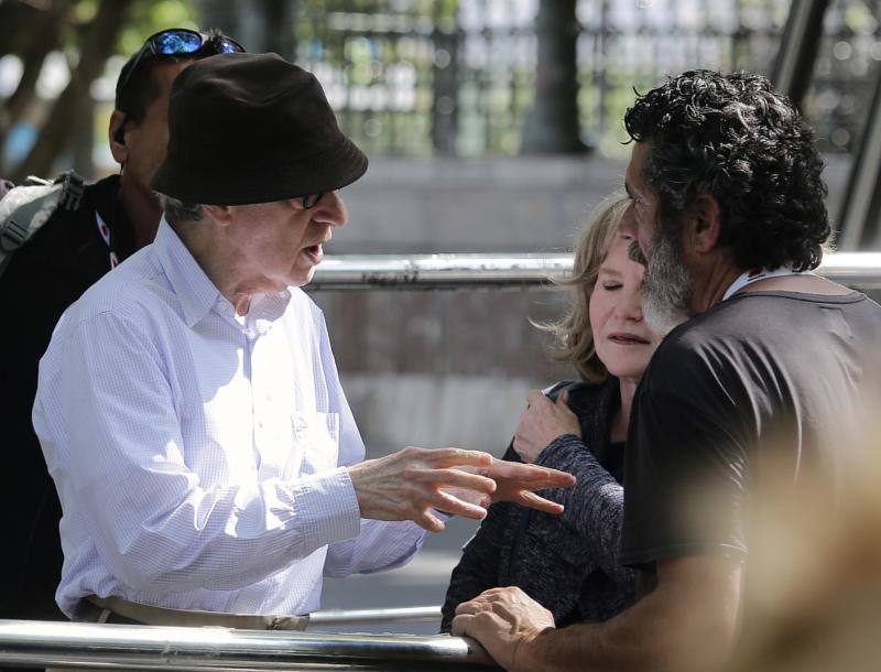 Woody Allen, durante el rodaje en San Sebastián.