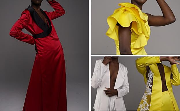 Los colores intensos, los volúmenes «artísticos» o el tul cristal con bordados destacan en la última colección de Rubén Reyes.