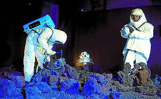 La Habitación Lunar de la base de Ellington en 1963.