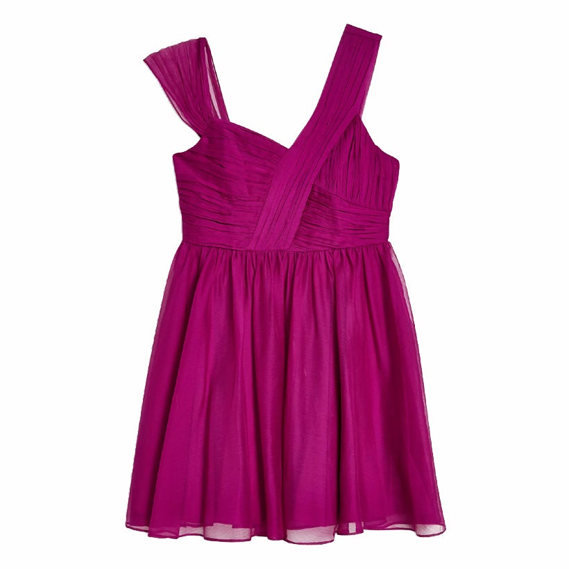 Vestido drapeado ‘mini’, de Topshop (precio original: 68 euros; precio rebajado: 34 euros).