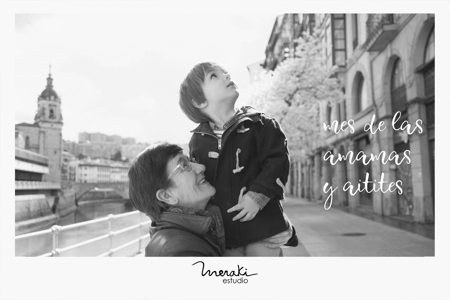 El estudio de fotografía Meraki Estudio ha organizado una quedada este viernes en Bilbao para todos aquellos aitites que quieran inmortalizan un bonito recuerdo con sus nietos