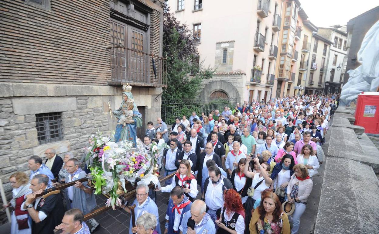 Imagen de Celedón en el chupinazo del año pasado. 
