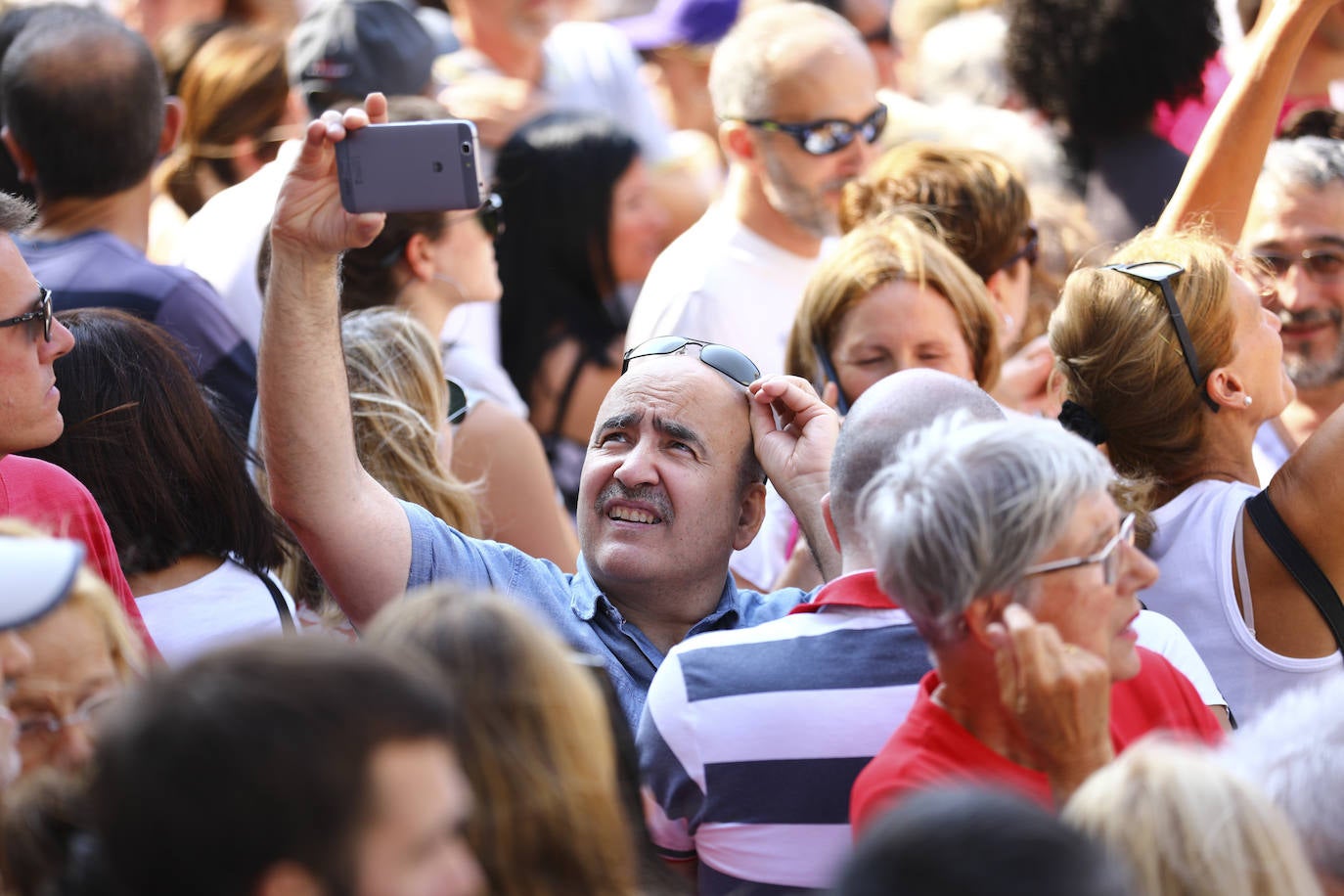 Vitoria ha dado inicio a las fiestas de la Virgen Blanca y una gran multitud de alaveses ha recibido a Celedón.