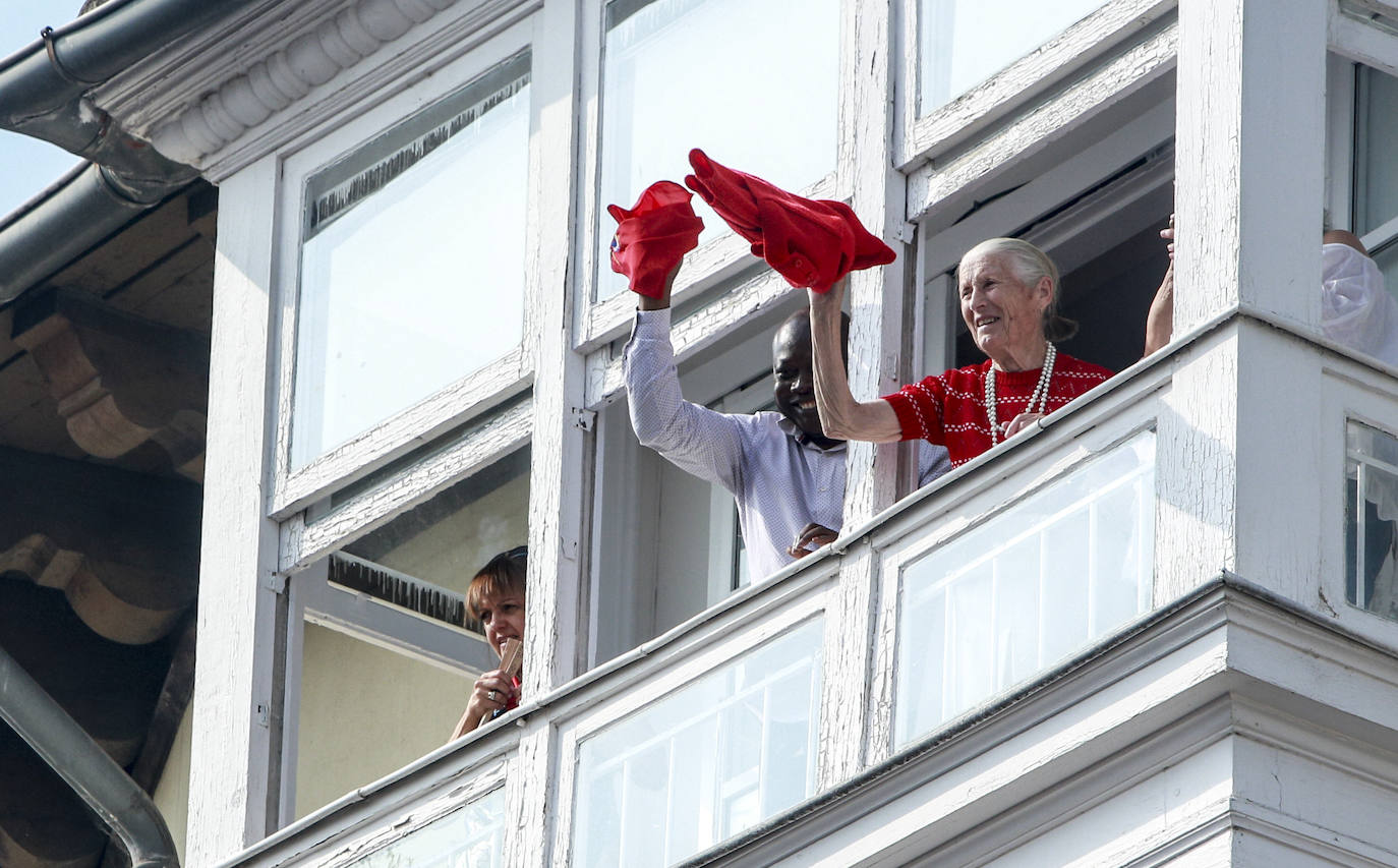 Vitoria ha dado inicio a las fiestas de la Virgen Blanca y una gran multitud de alaveses ha recibido a Celedón.