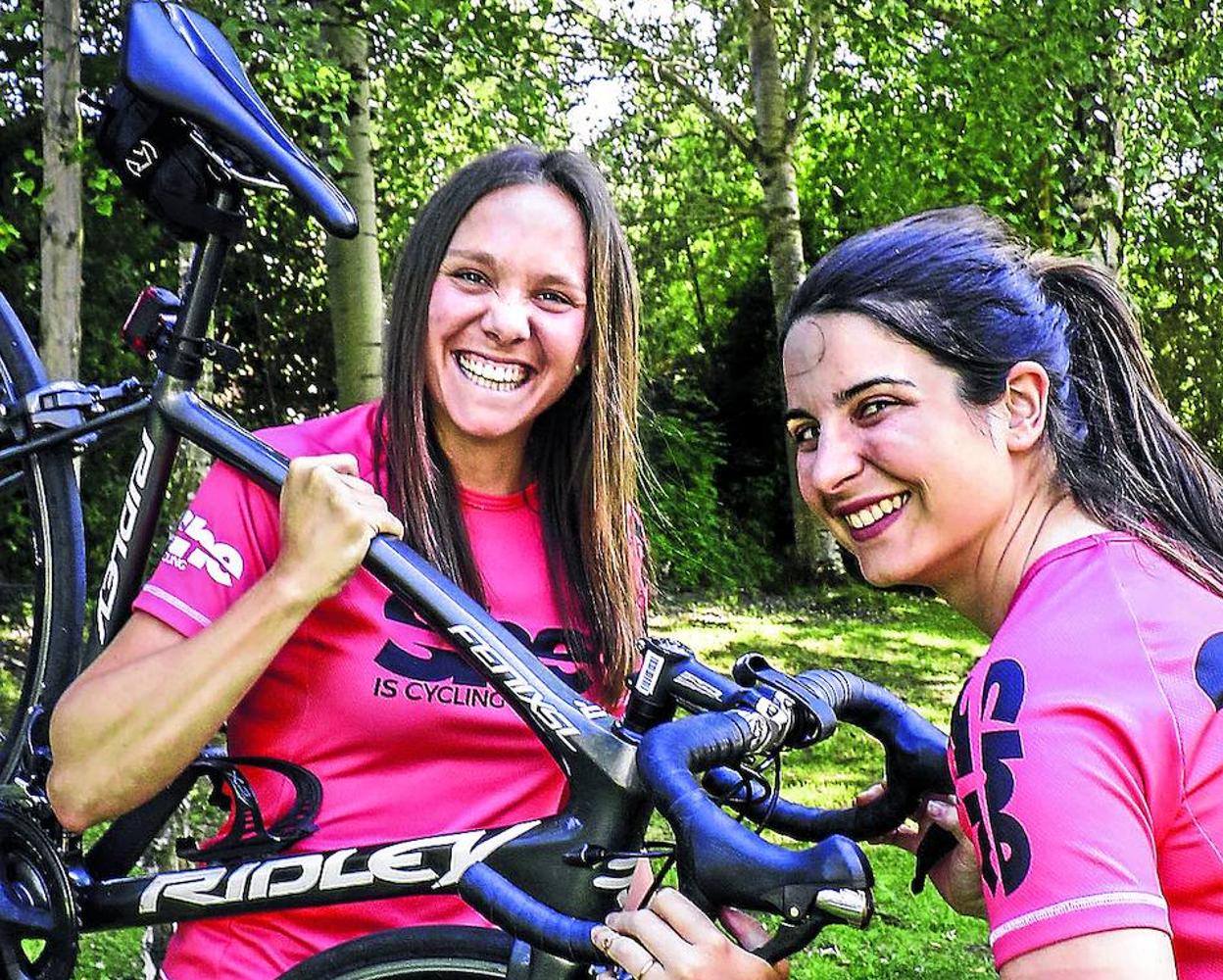 Amaia Martioda y Zuriñe Carreño, unidas por la pasión ciclista y almas de 'She is cycling'.