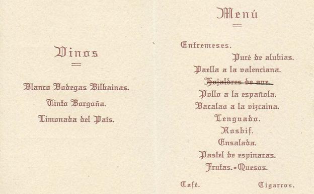 Menú del Hotel Antonia para la Junta de Vista Alegre, 22 de agosto de 1917. Blog de Federico Escudero.