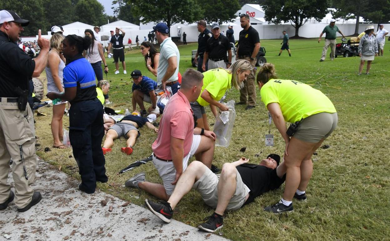 Varios espectadores se vieron afectados. 