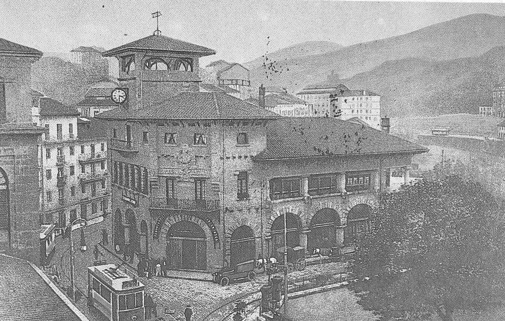 Imagen de la estación en una foto tomada en 1930