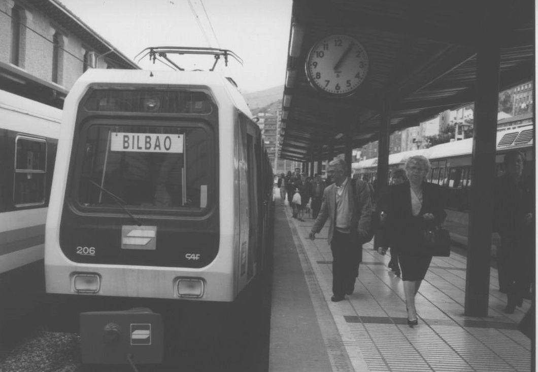 Andén de la estación de Atxuri en 1966