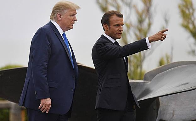 Donald Trump y Emmanuel Macron.
