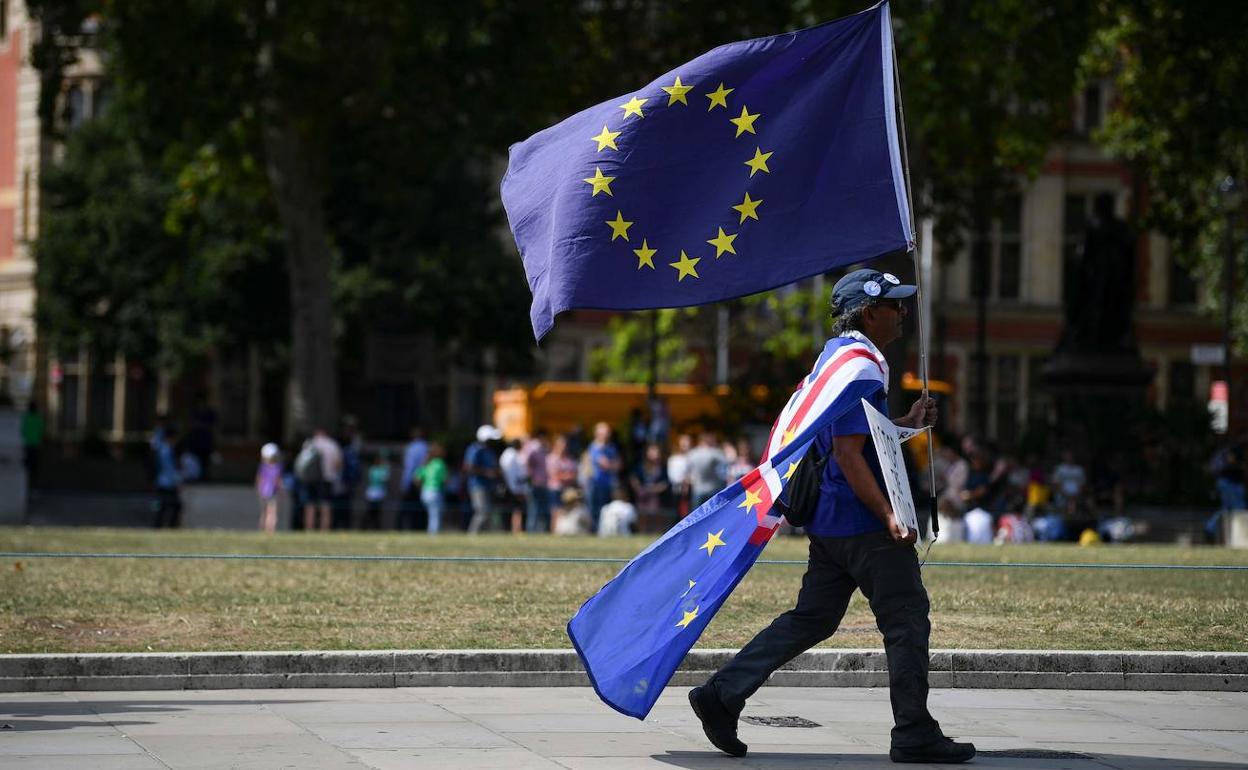 Un manifestante anti'brexit'. 