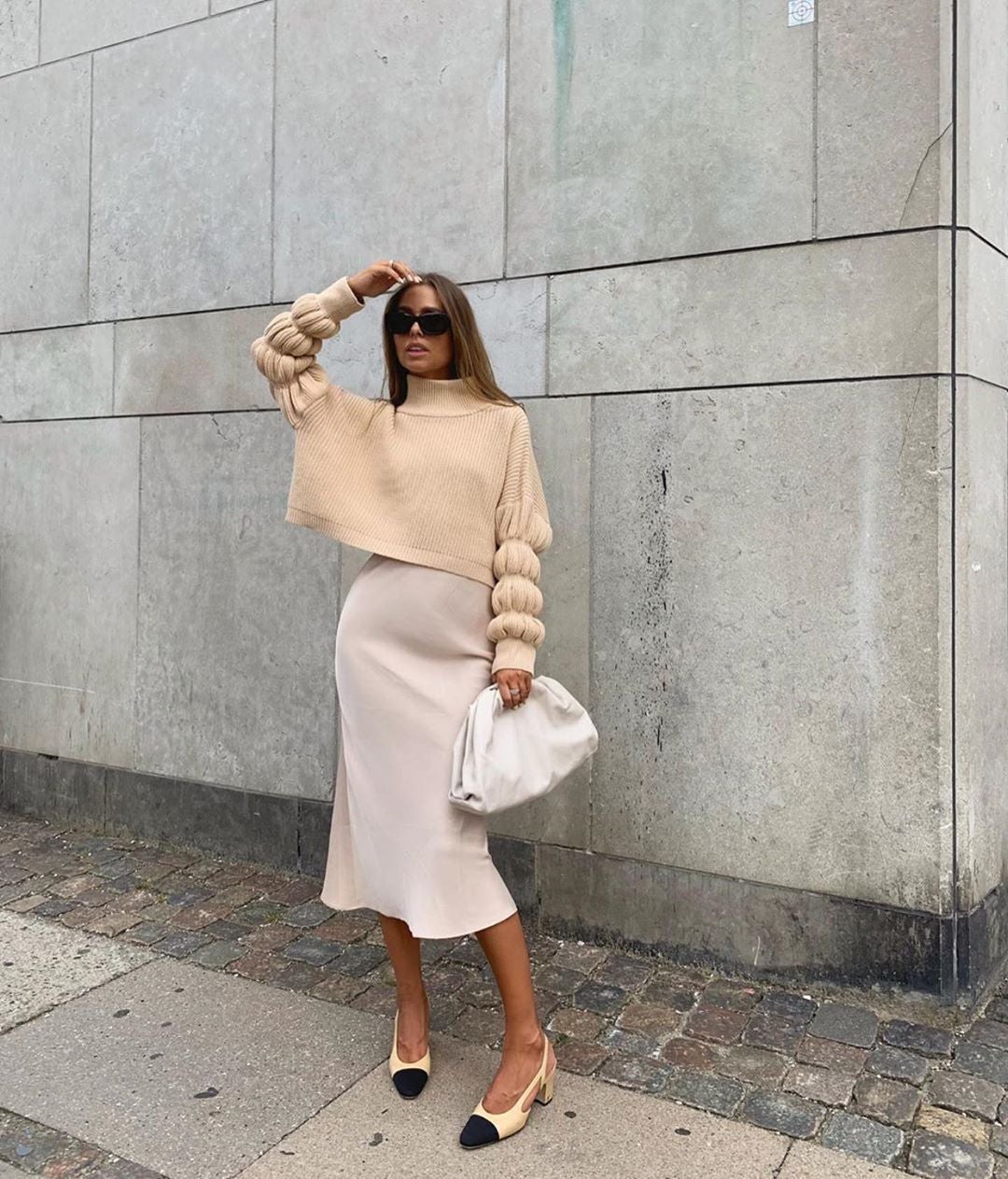 Faldas 'midi' con jerséis de punto