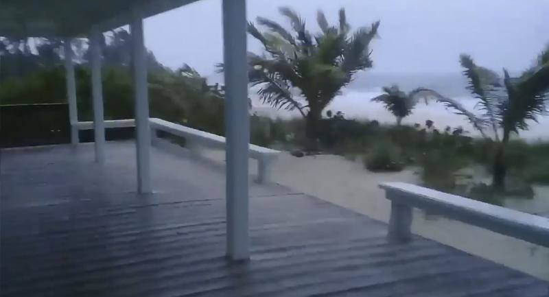 Imagen del impacto del huracán en la costa.