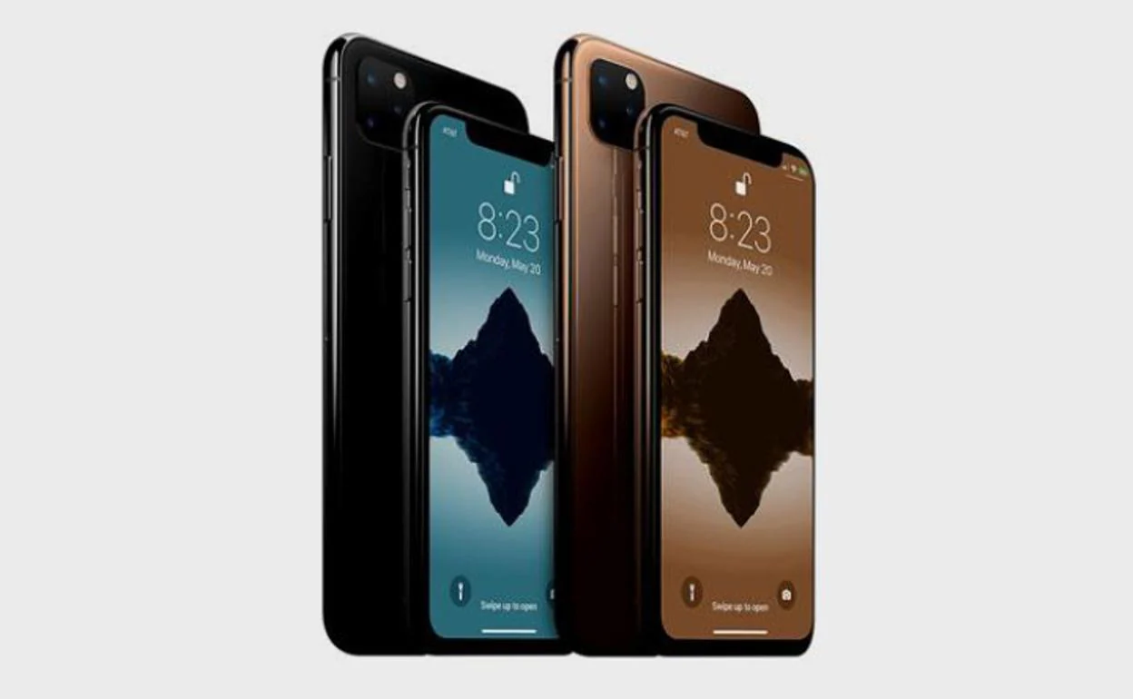 Diseño conceptual de Apple para el iPhone 11, cuyo lanzamiento se espera para el 13 y 20 de septiembre de 2019.