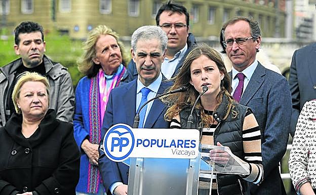 Bea Fanjul, en un mitin celebrado en Bilbao, fue la cabeza de lista por Bizkaia el pasado mes de abril.
