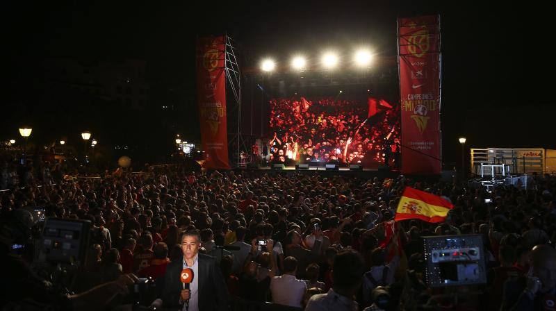 La selección española de baloncesto celebró en Madrid y por todo lo alto la segunda corona mundial de su historia