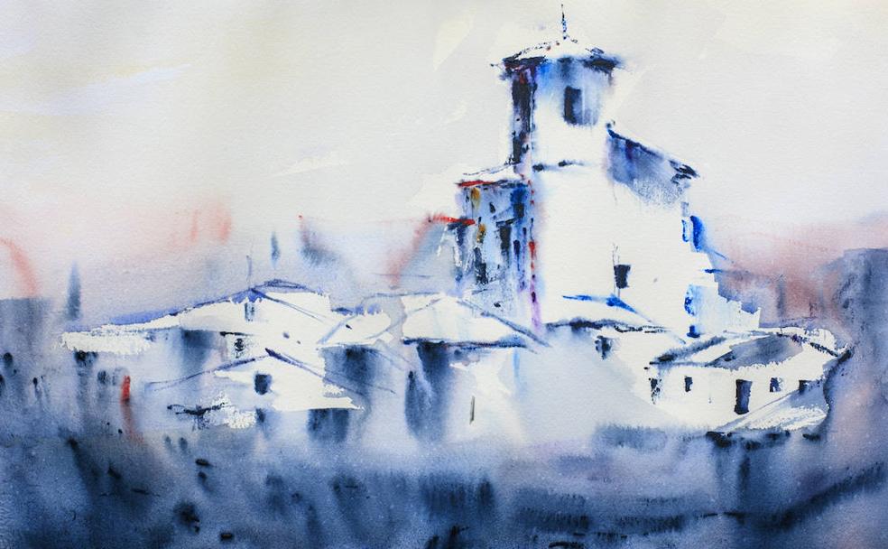 La acuarela de Julián Sánchez. 