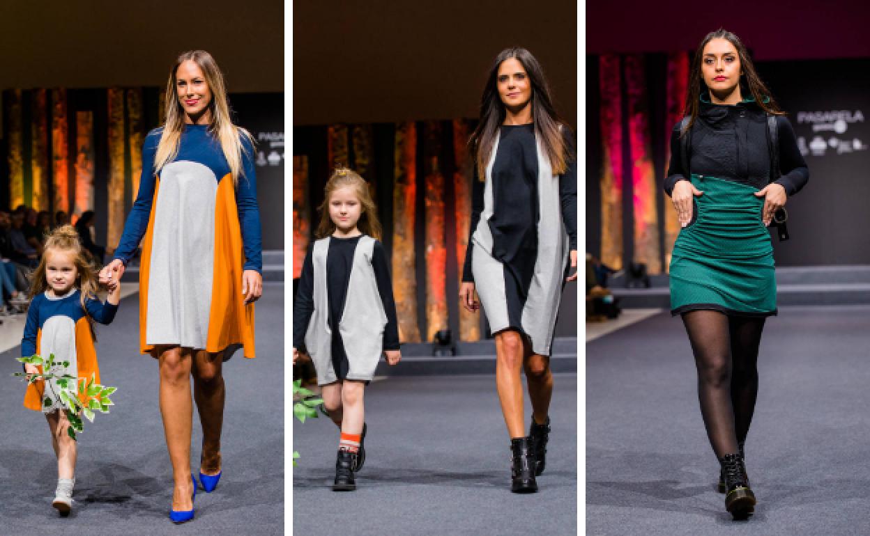 Algunos de los modelos que pasaron por la pasarela. 