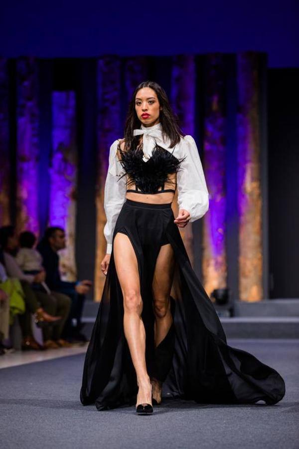 Las colecciones de La nieta de Inés, Rebeca Ruiz, Eder Aurre y la pareja formada por Miguel Gutiérrez y Cristina Lefter cerraron el Encuentro de Nuevos Creadores de Moda de la Pasarela Gasteiz On.