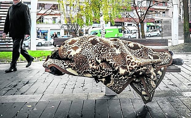 El Gobierno vasco contabilizó el pasado año a 264 'sin techo' en Bizkaia.