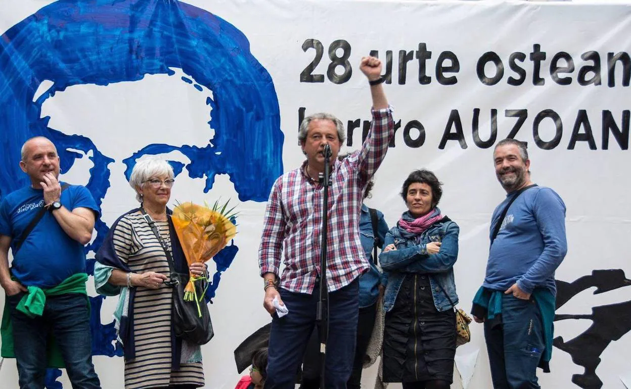 El 'ongi etorri' a Urizar el 3 de marzo en Bilbao. 