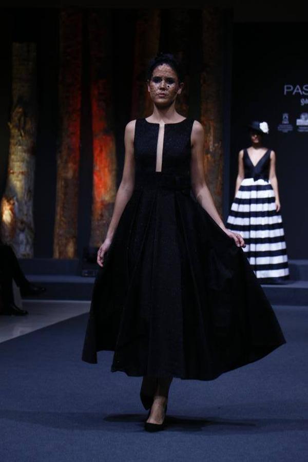 Algunas de las propuestas de La Couture, Atelier Vitoria y Ríos Moda que desfilaron por la Pasarela Gasteiz On. Ríos mostró también moda urbana.