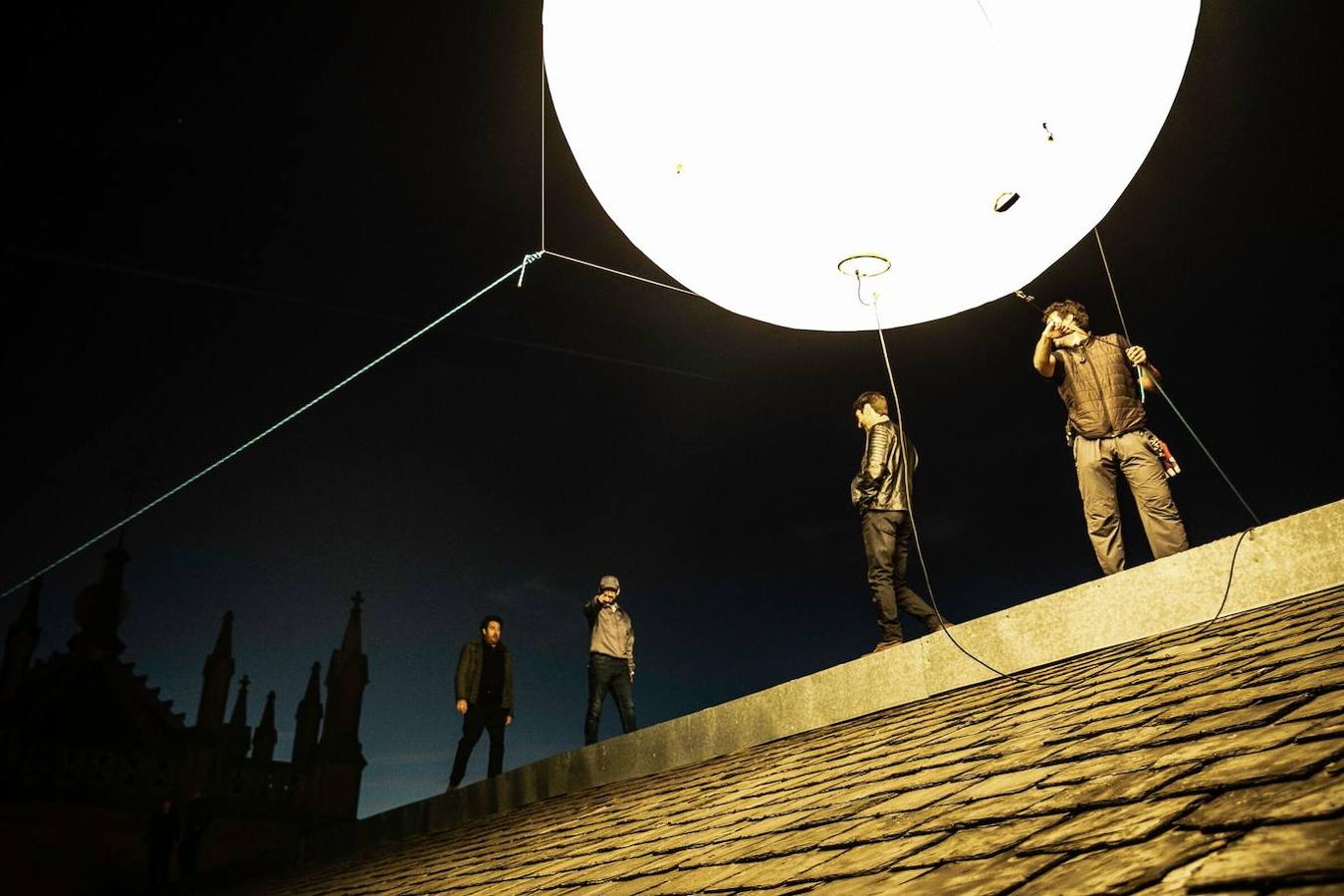 Imágenes del rodaje en Vitoria de 'El silencio de la ciudad blanca', película dirigida por Daniel Calparsoro