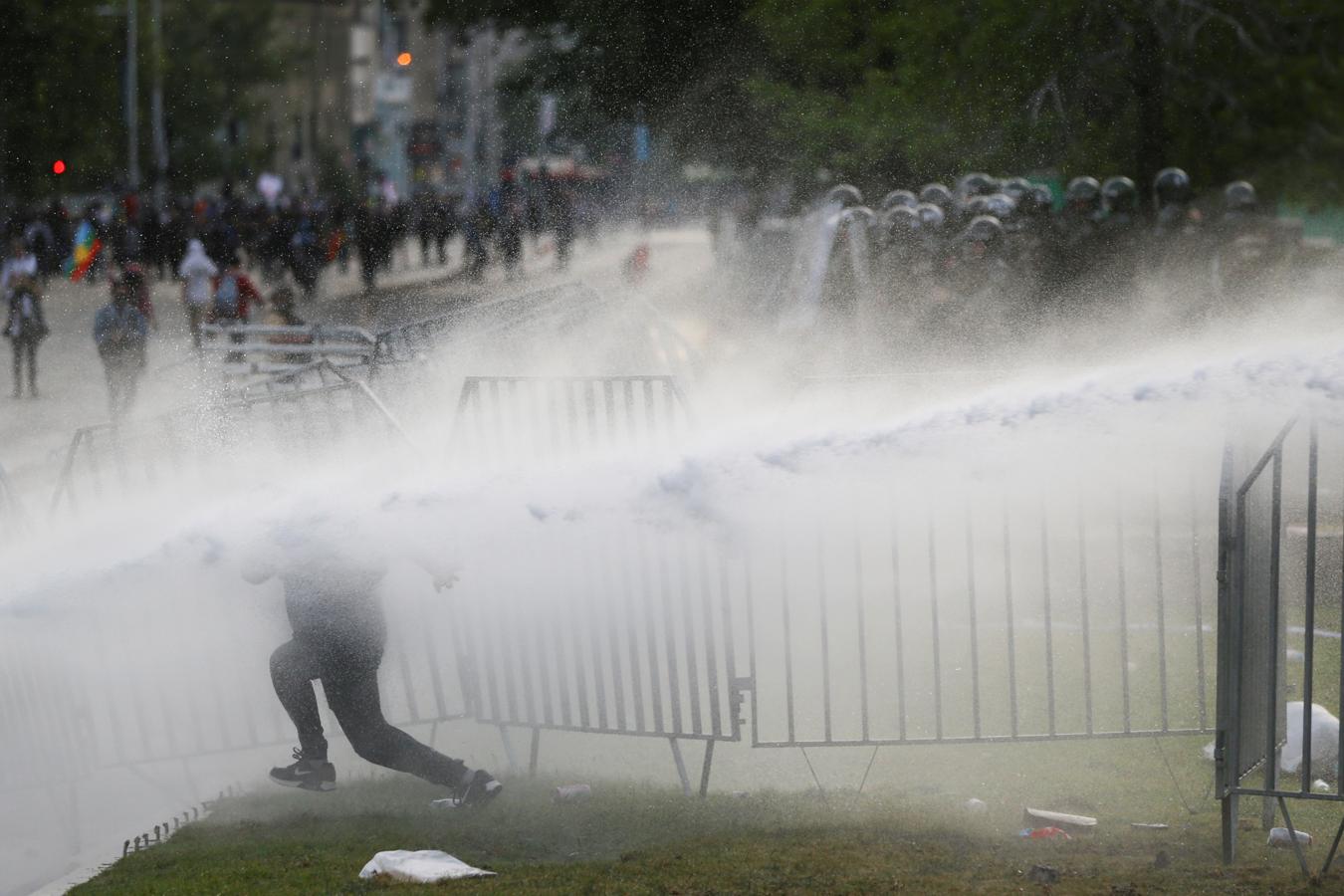 Vista de pájaro de la manifestación en Chile