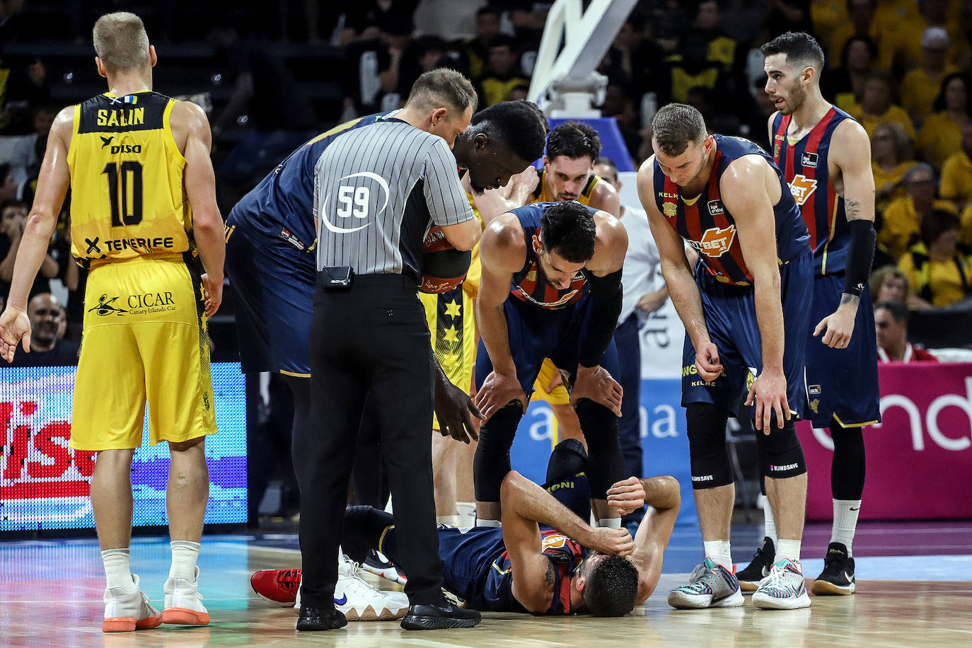 Un lance del partido. 