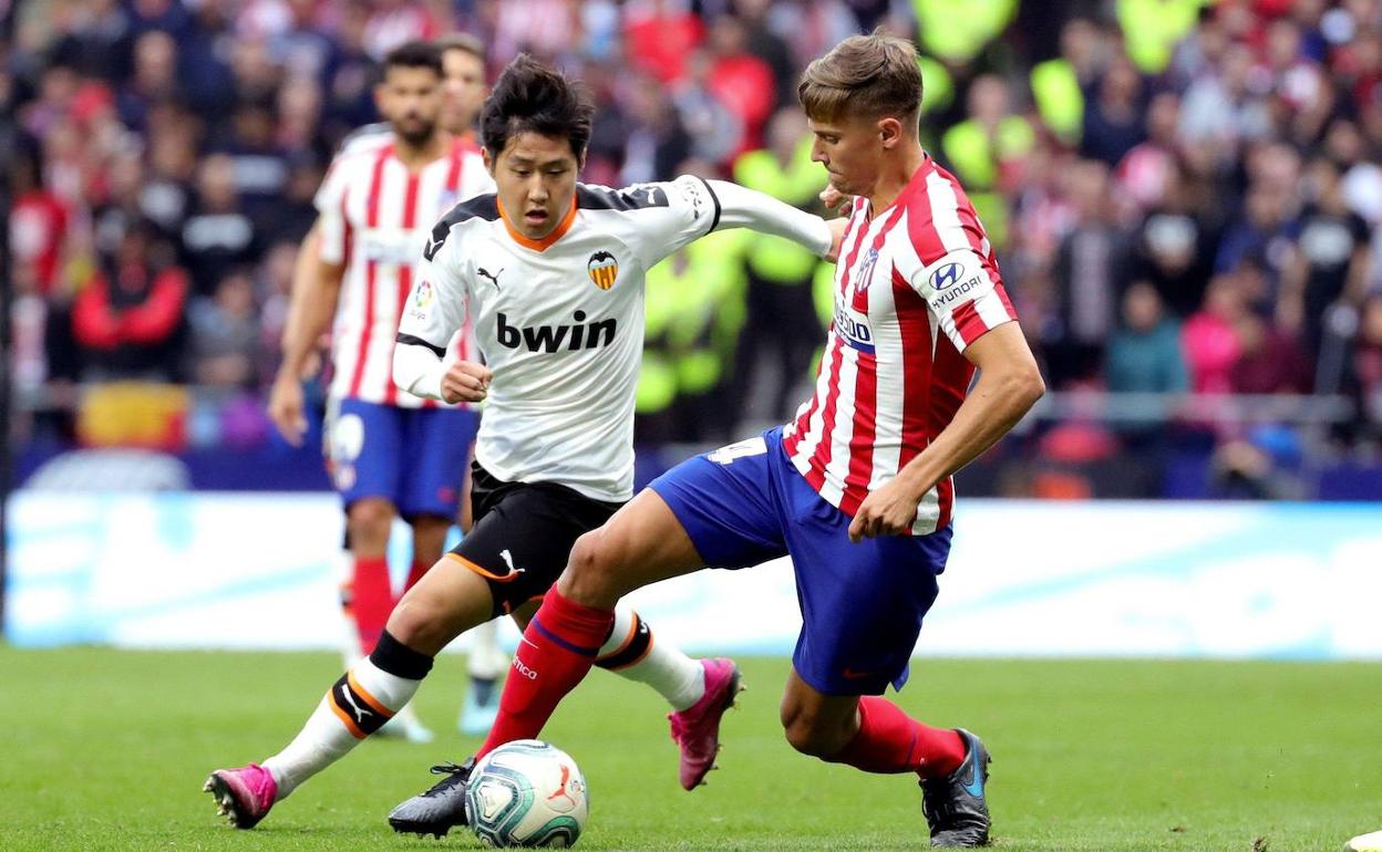 Llorente en el encuentro ante el Valencia.