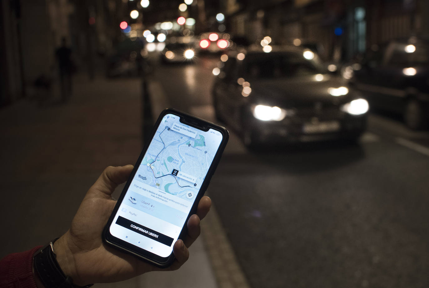 El servicio Uber llegó a Bilbao el jueves. 