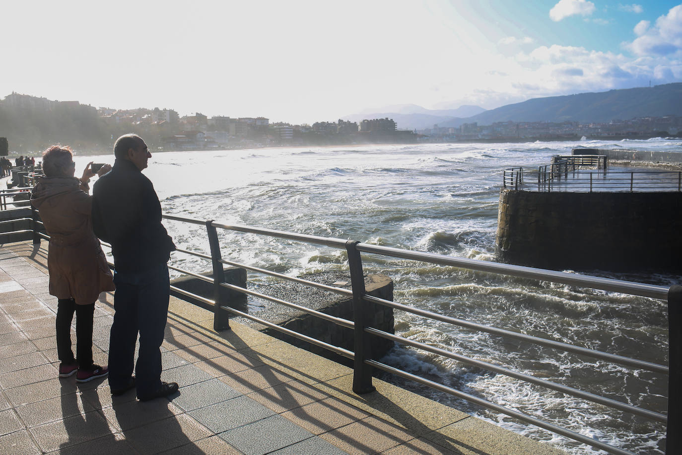 Fotos: Las imágenes del viento en Bizkaia