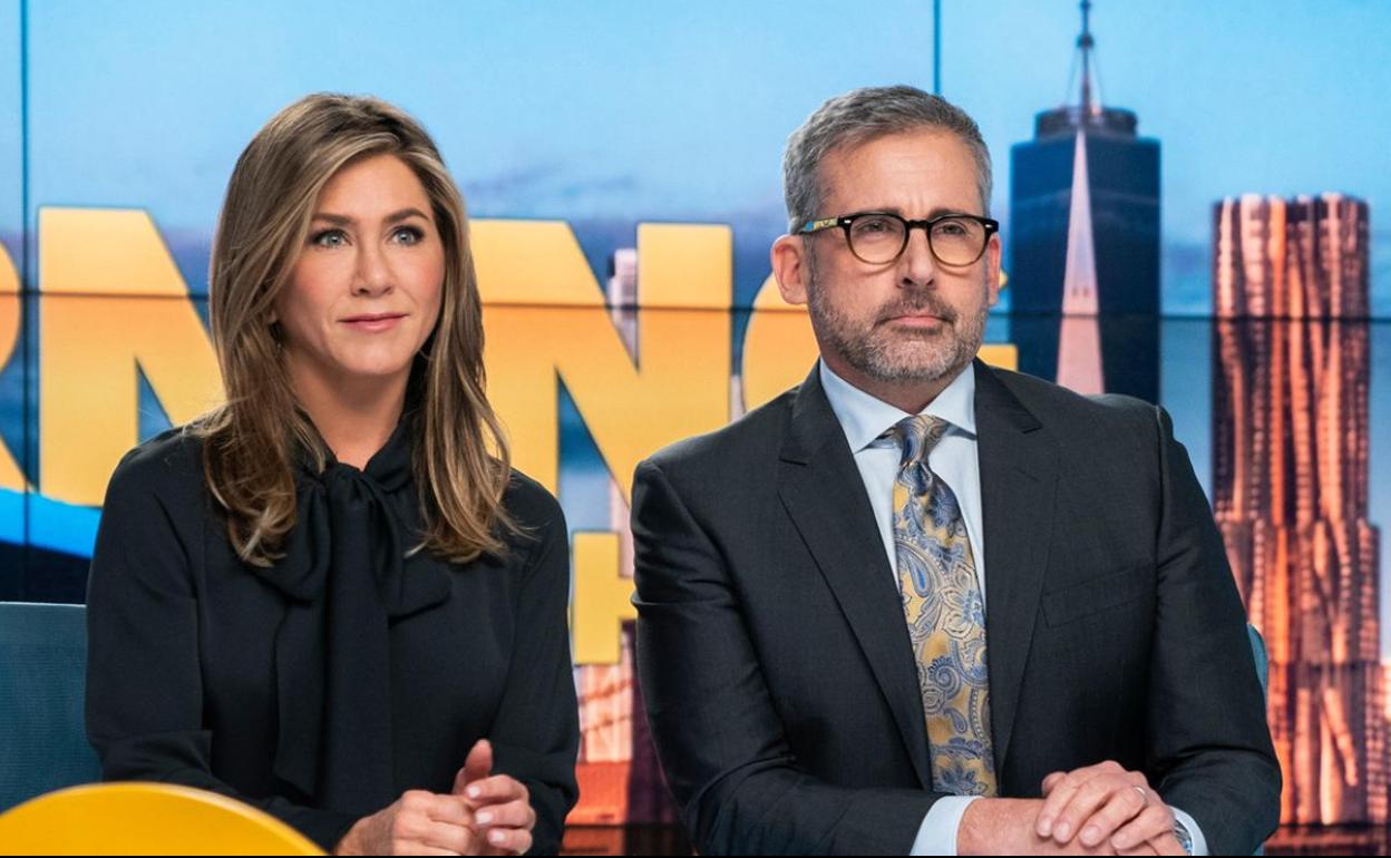 Jennifer Aniston y Steve Carell, en un fotograma de 'The Morning Show'.