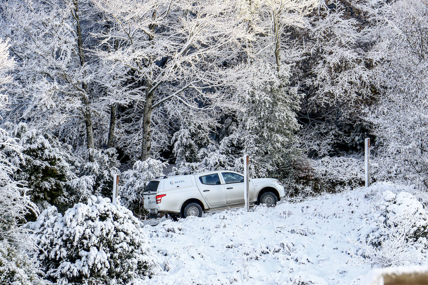 Fotos: Estampas que deja hoy la nieve en Herrera