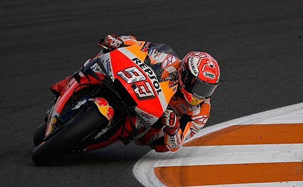 Marc Márquez durante los entrenamientos.