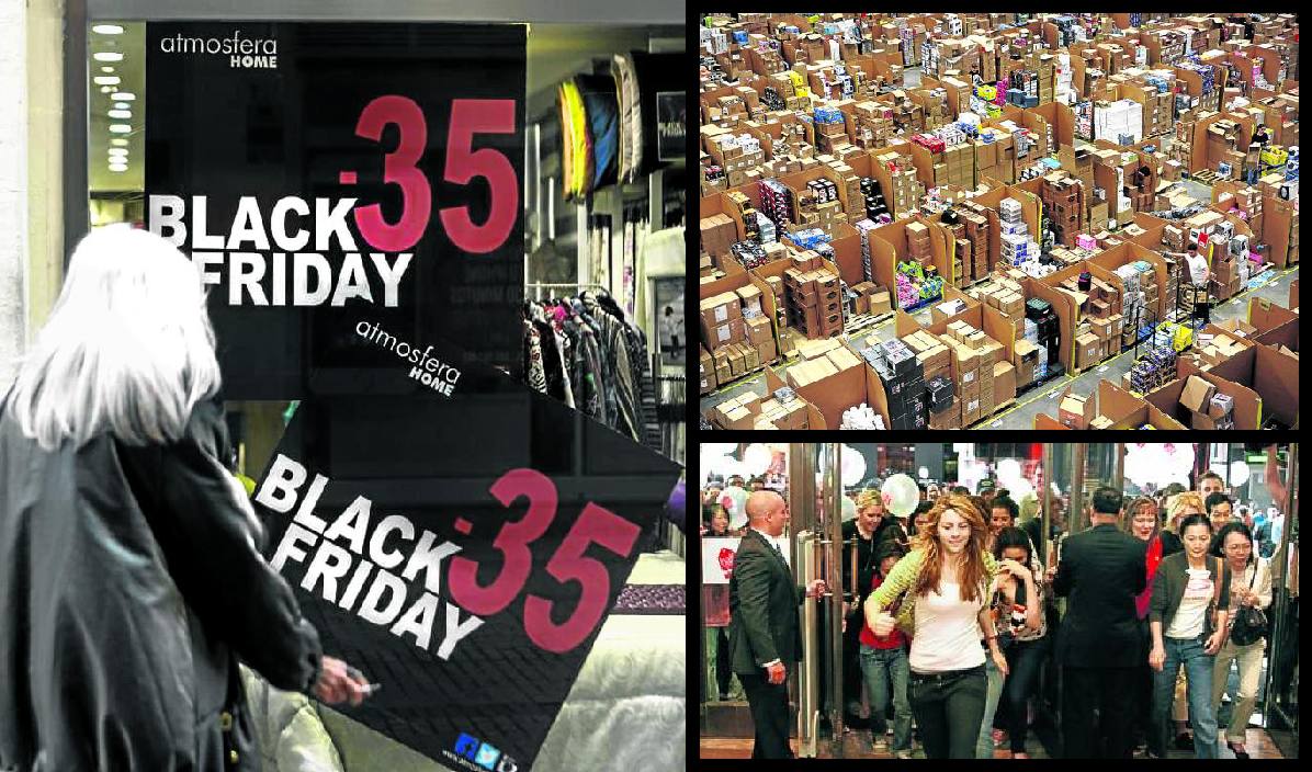 Locura consumista El Black Friday es el día con más ventas del año: más de 1.600 millones de euros de facturación. Una cita anual que coincide siempre con el último viernes de noviembre y que mueve 3,5 millones de paquetes solo el lunes siguiente a su celebración. Tres de cada cuatro españoles gasta una media de 256 euros; sobre todo, en tecnología, ropa y calzado.