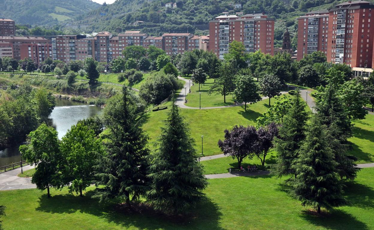 Vista del parque Ibaieder, en La Peña. 