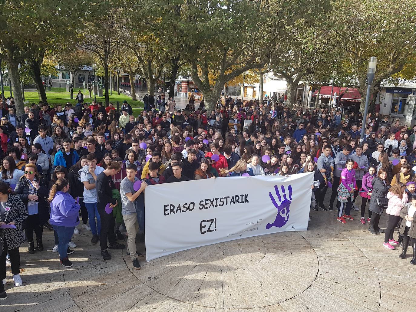 Imagen de la concentración de Bermeo.