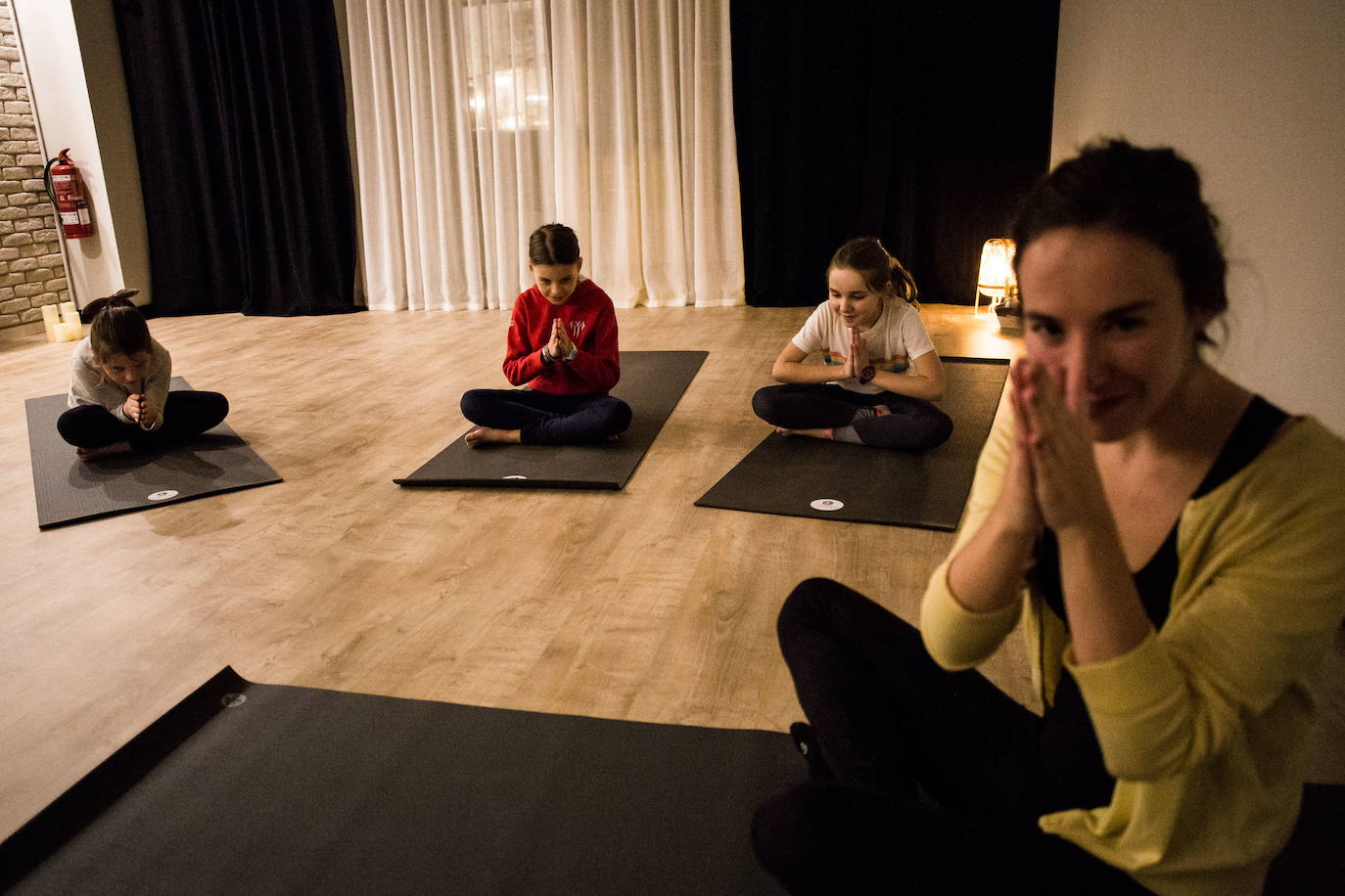 Una de las posiciones que practican.