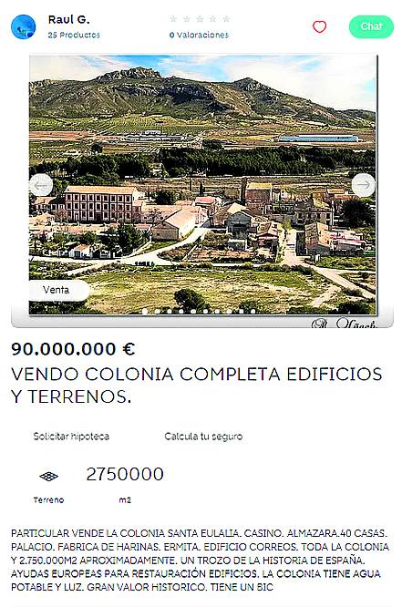 Vista general de la colonia en venta