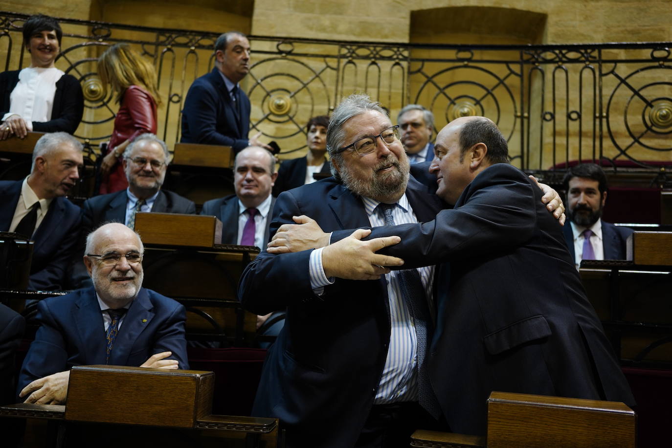 Fotos: Las imágenes del encuentro entre exlehandakaris en Gernika