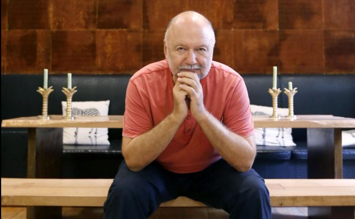 El escritor ucraniano Andrei Kurkov, en Bilbao.