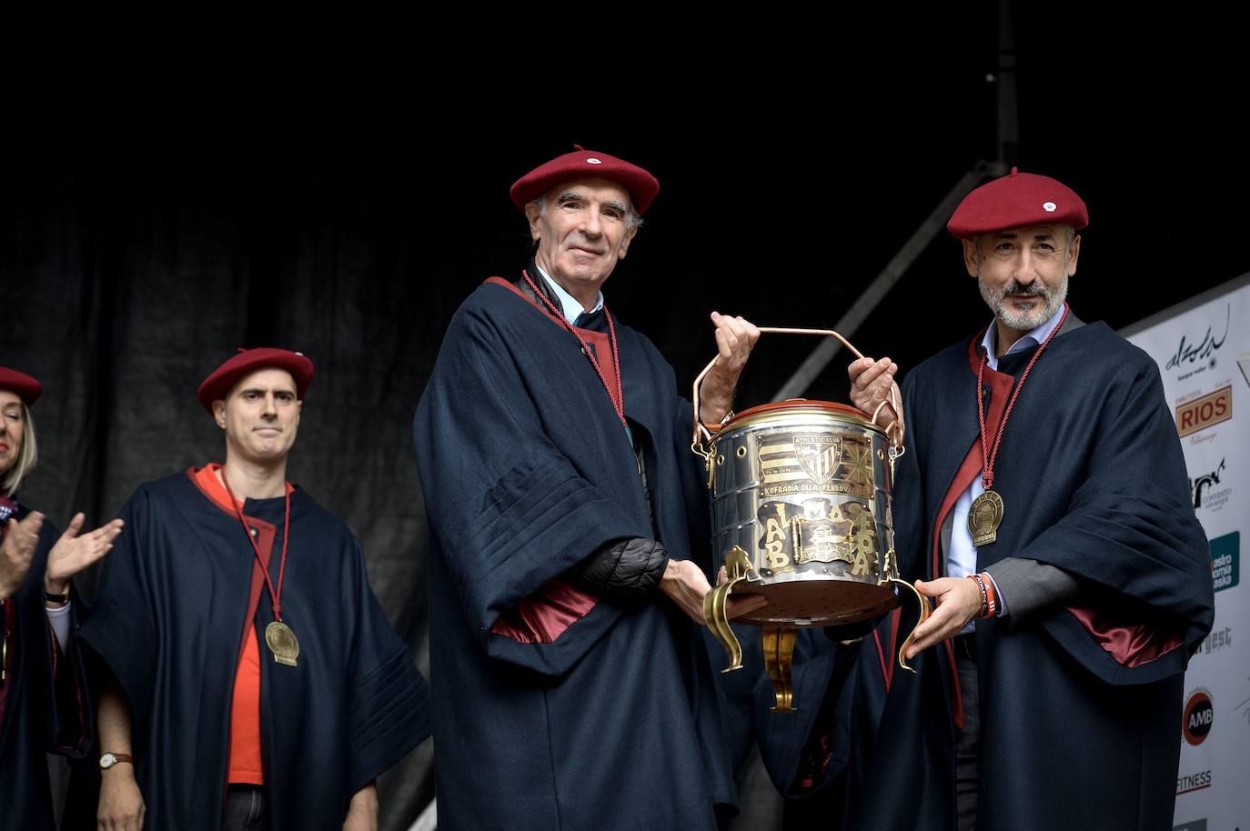 Iribar y Elizegi en el día de las putxeras en Balmaseda.