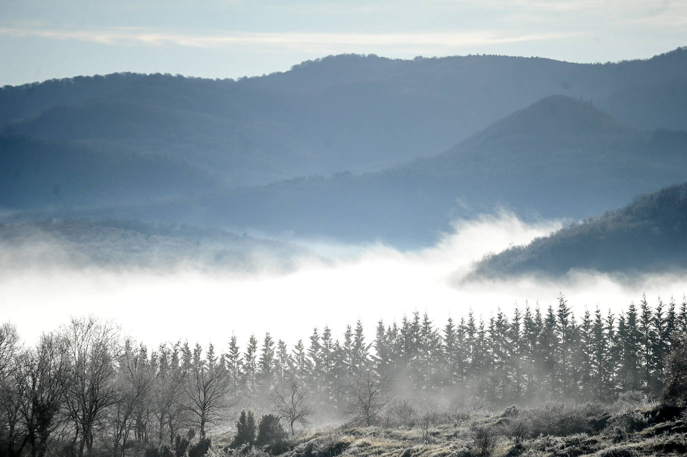 El frío y los bancos de niebla han vuelto a ser protagonistas en Álava. Tobillas, con -5,7 grados, ha marcado la mínima este 2 de enero en el territorio histórico. Salvatierra y Antoñana, con -3,6, y Vitoria, con -2,6 grados, son otros de los rincones de la geografía alavesa donde las temperaturas han caído por debajo de cero.