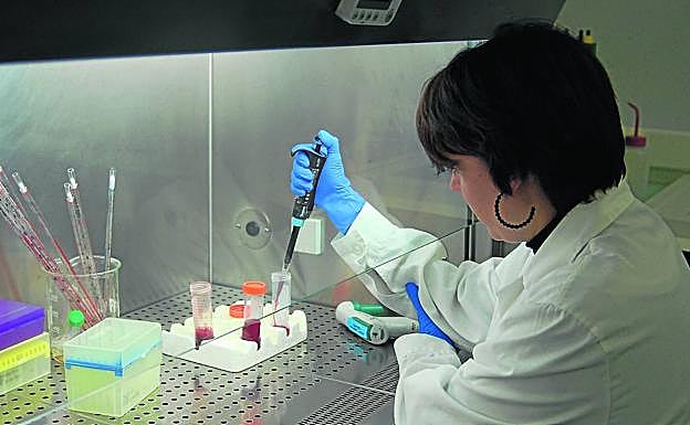 Una de las investigadoras de Gaiker que participa en el desarrollo de este producto contra el cáncer con origen en el brócoli.