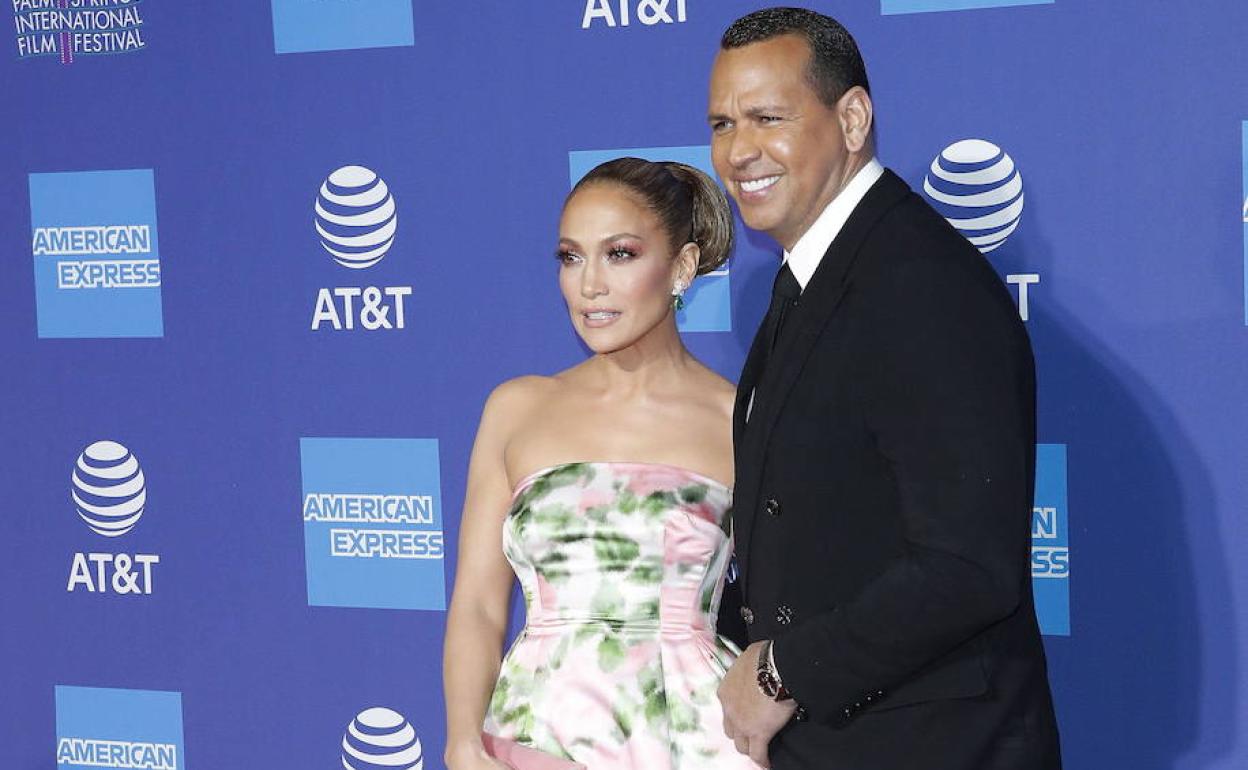 Jennifer López y Álex Rodríguez, el pasado día 3 en Palm Springs.