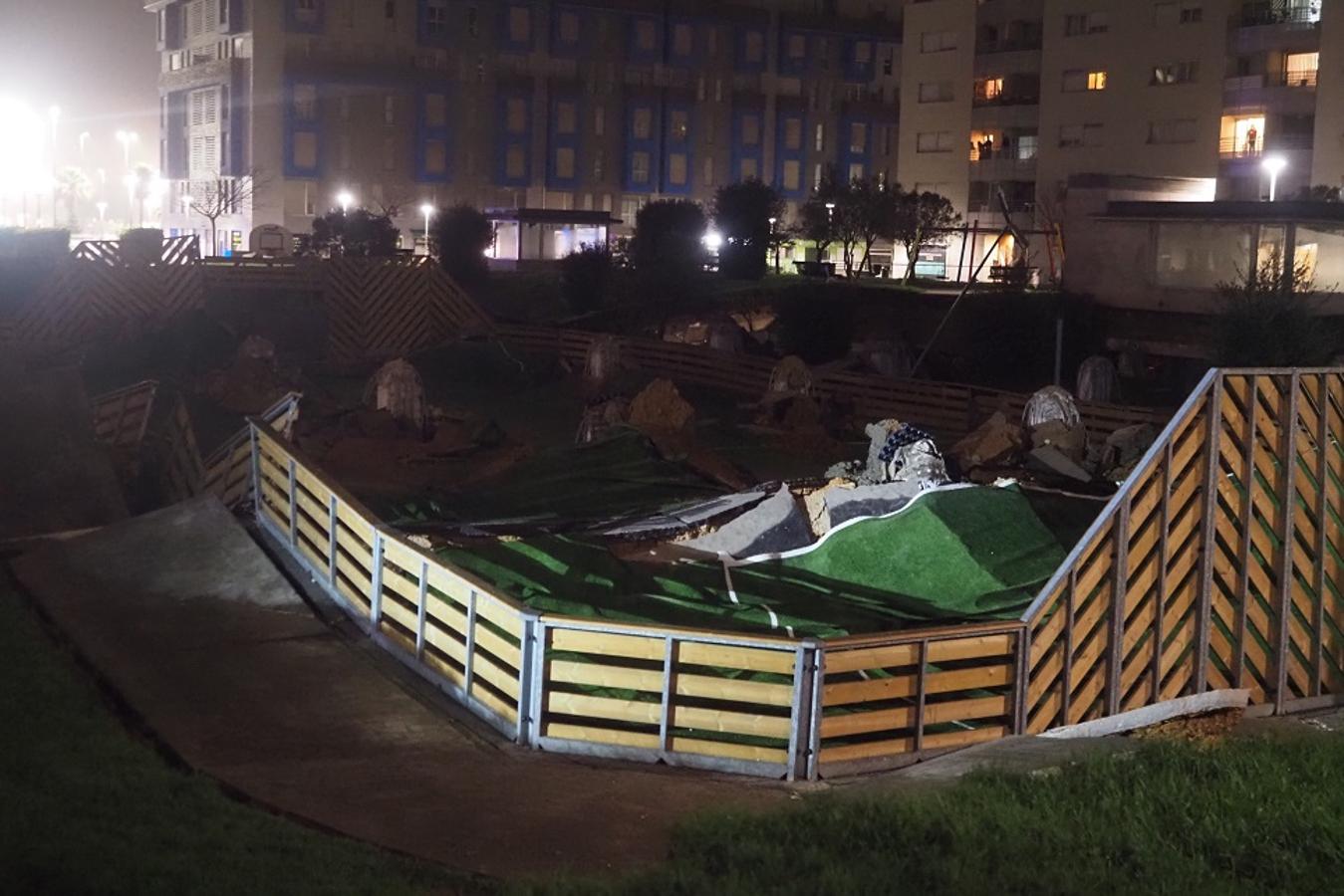 Fotos: Las imágenes del hundimiento de un parking subterráneo en Santander