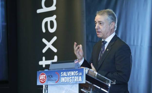 Iñigo Urkullu, durante su intervención en el foro. 