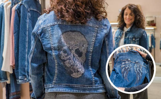 Cazadoras con calavera y alas en la espalda de la tienda Algo Bonito.